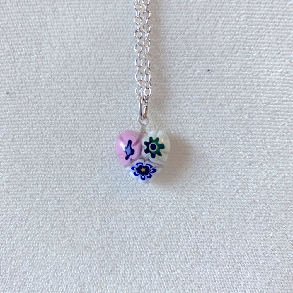 🌹2@25🌹 Murano Venetian glass heart.